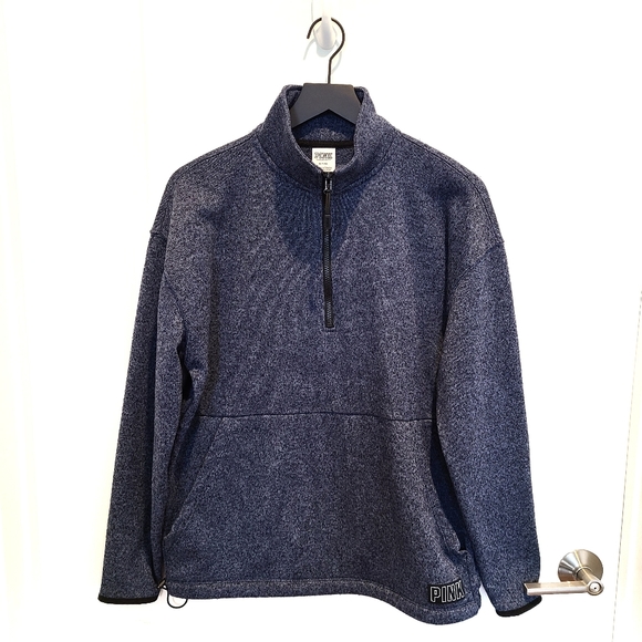 PINK Victoria's Secret Tops - PINK Victoria’s Secret Quarter Zip Pullover Navy